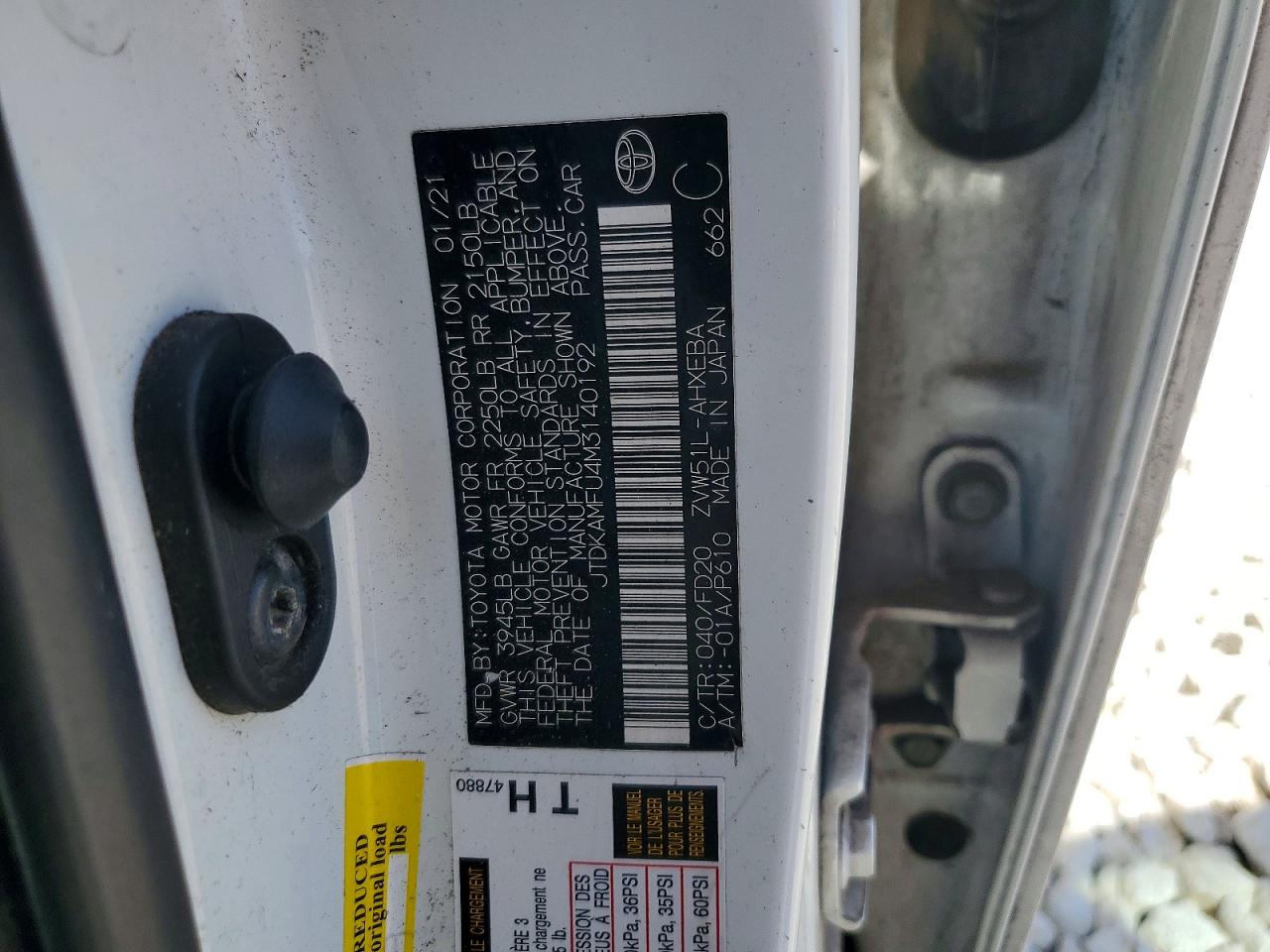 2021 TOYOTA PRIUS