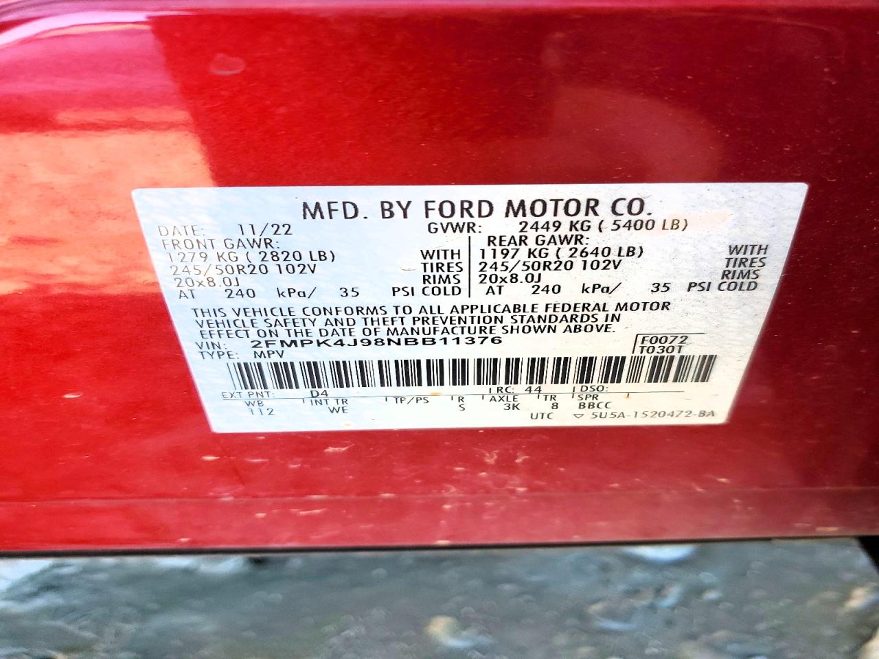 2022 FORD EDGE