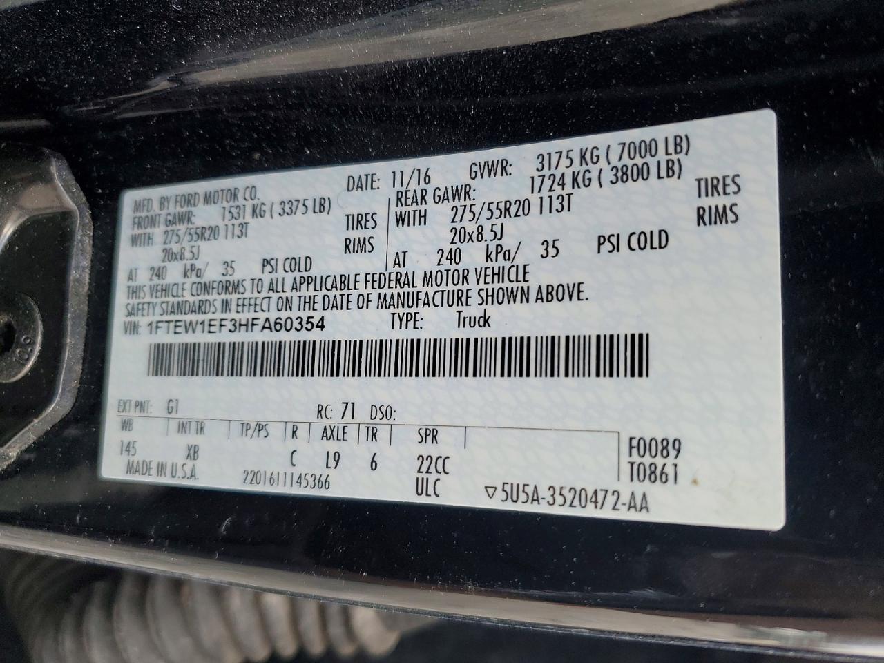 2017 FORD F150