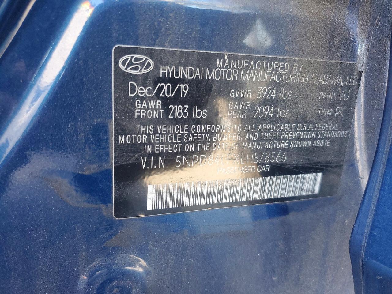 2020 HYUNDAI ELANTRA