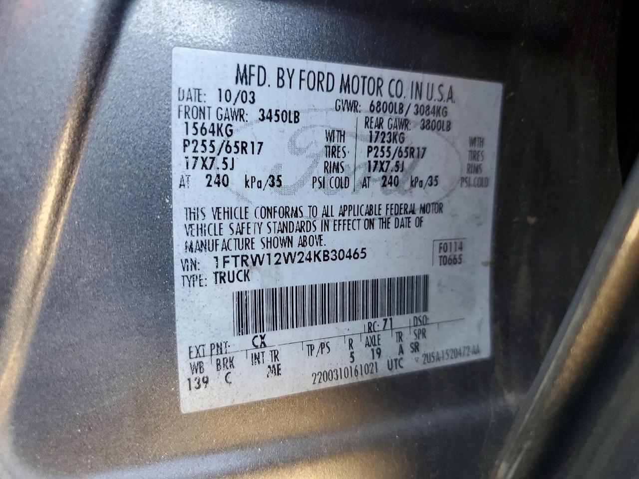 2004 FORD F150