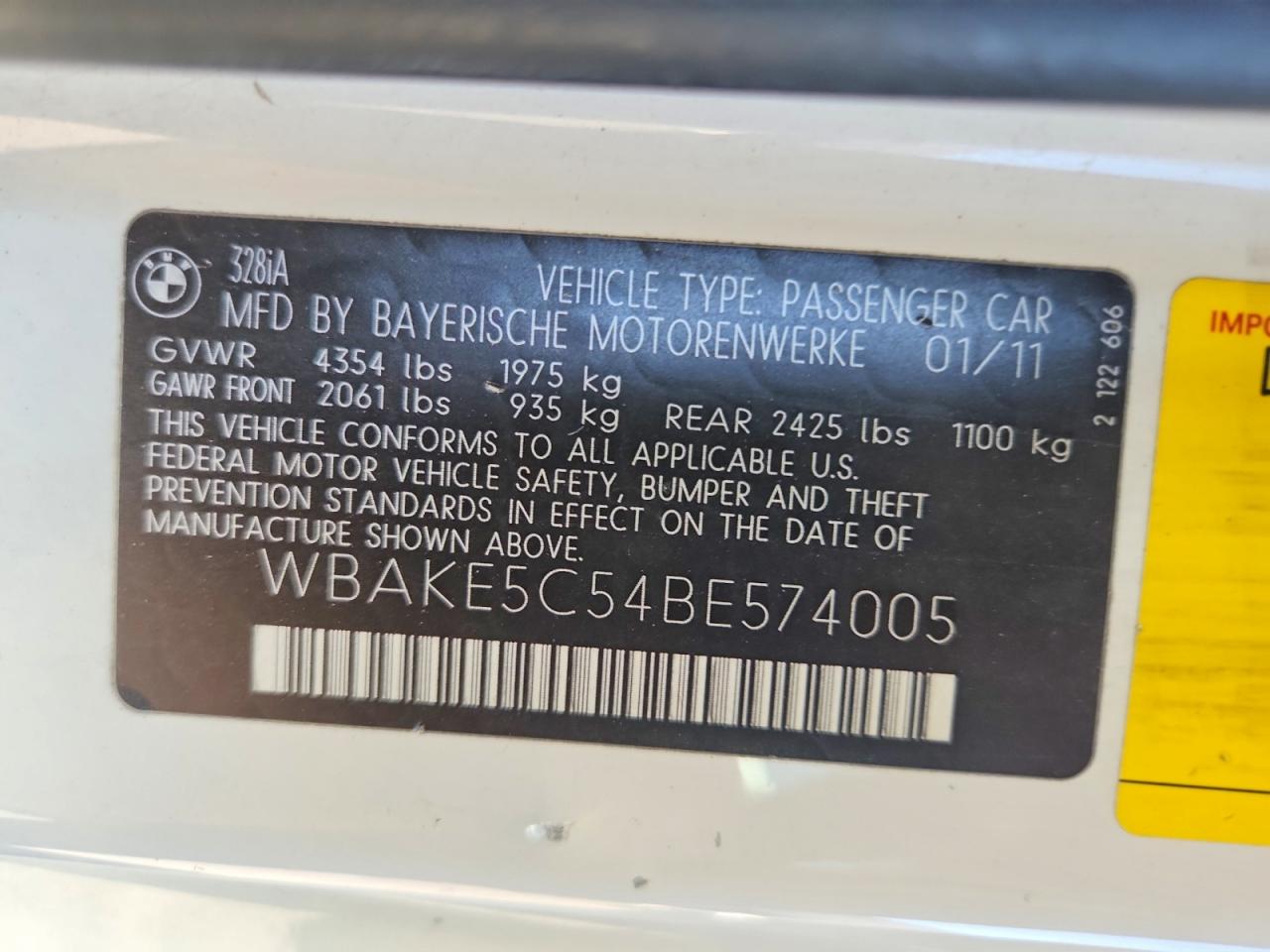 2011 BMW 3 SERIES