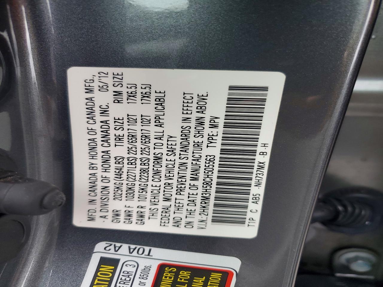 2012 HONDA CRV