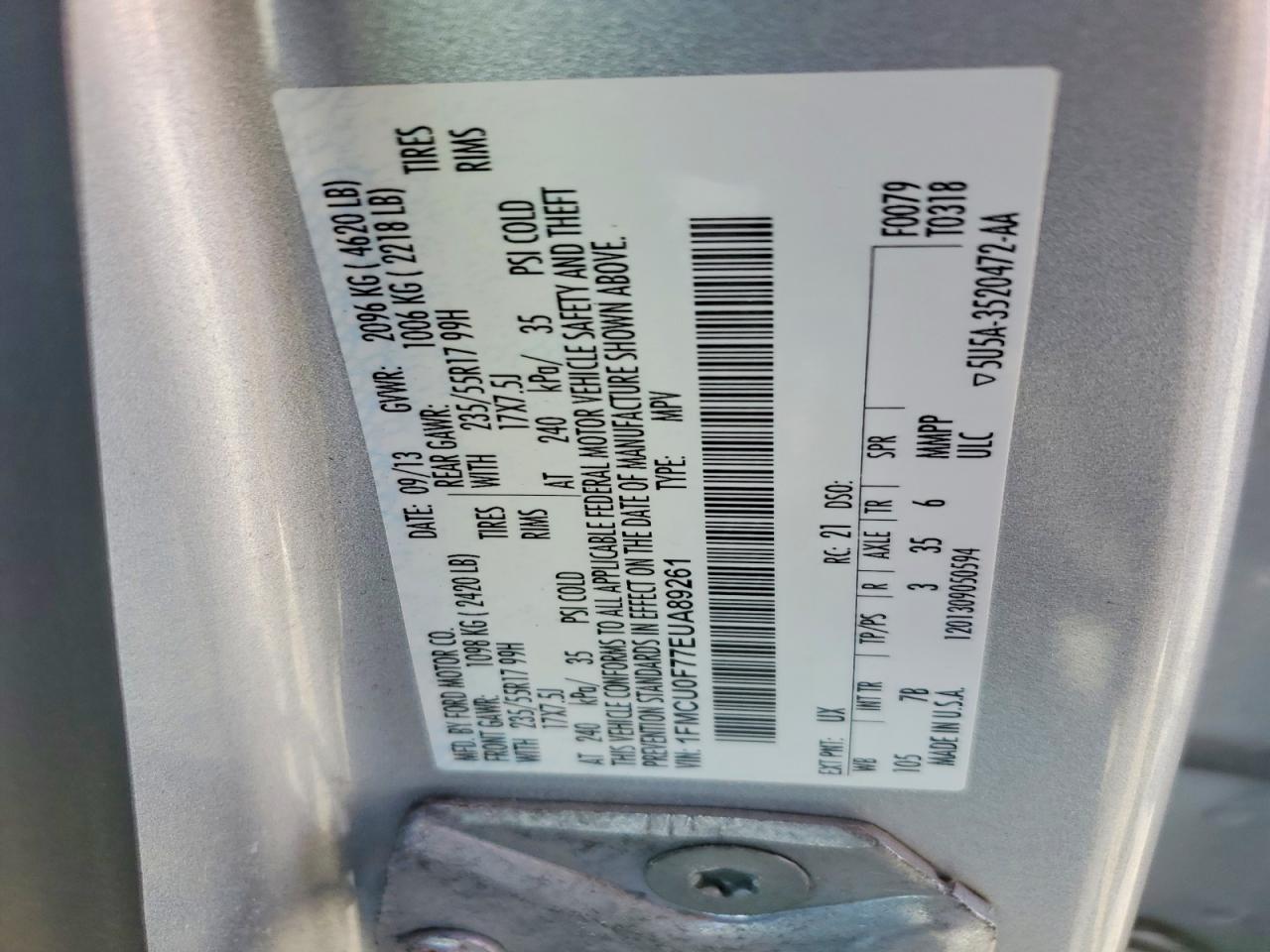 2014 FORD ESCAPE