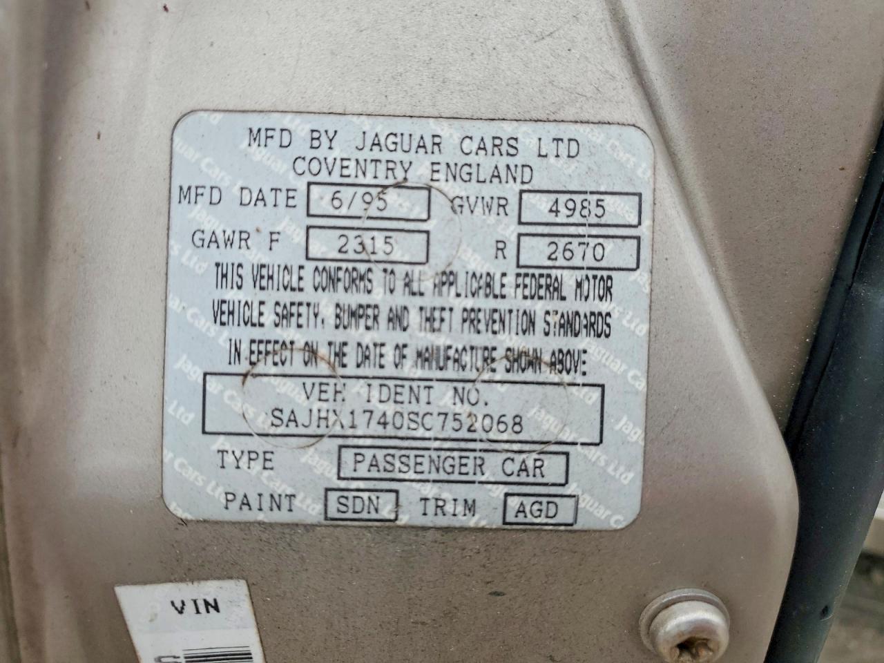 1995 JAGUAR XJ6