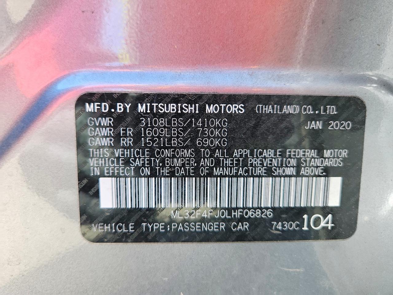 2020 MITSUBISHI MIRAGE