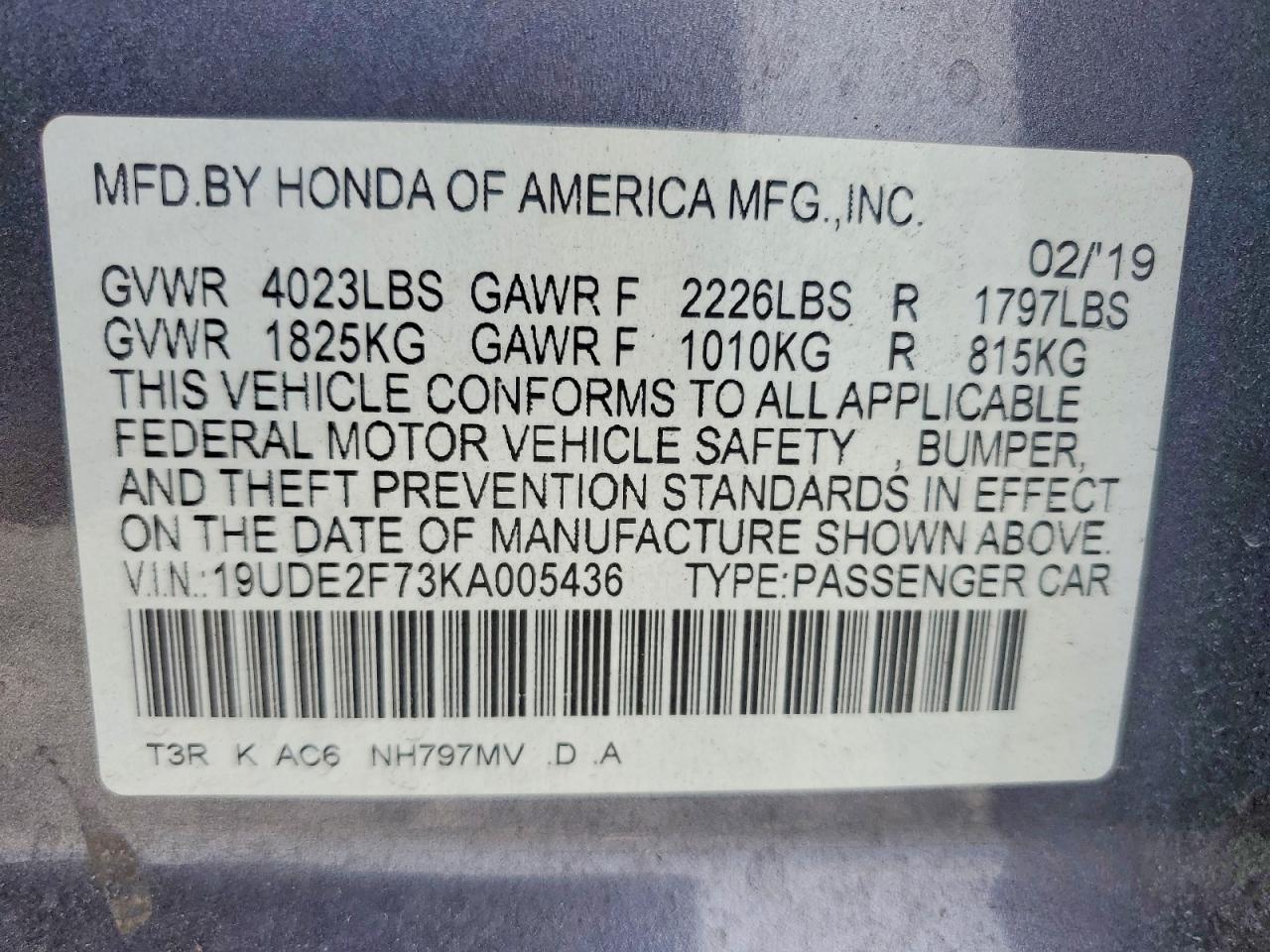 2019 ACURA ILX