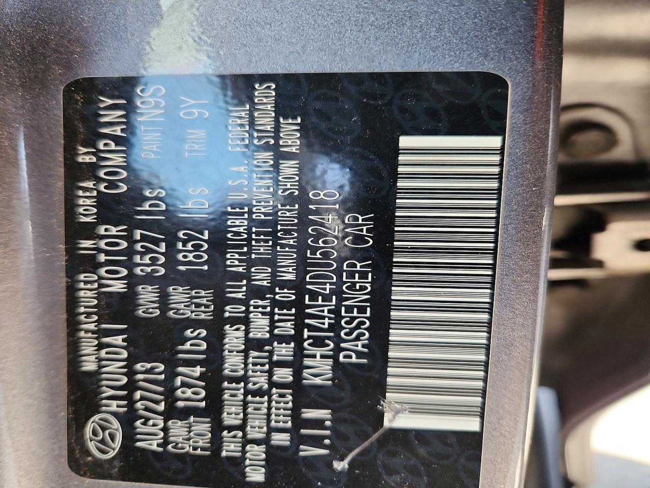 2013 HYUNDAI ACCENT