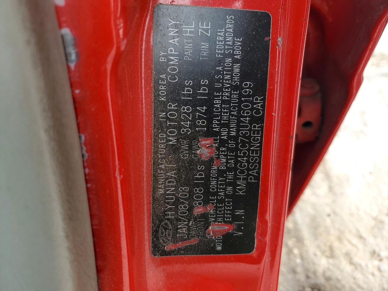 2003 HYUNDAI ACCENT