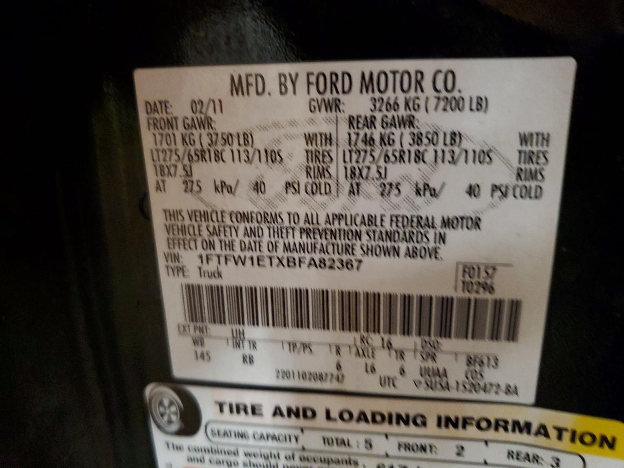 2011 FORD F-150