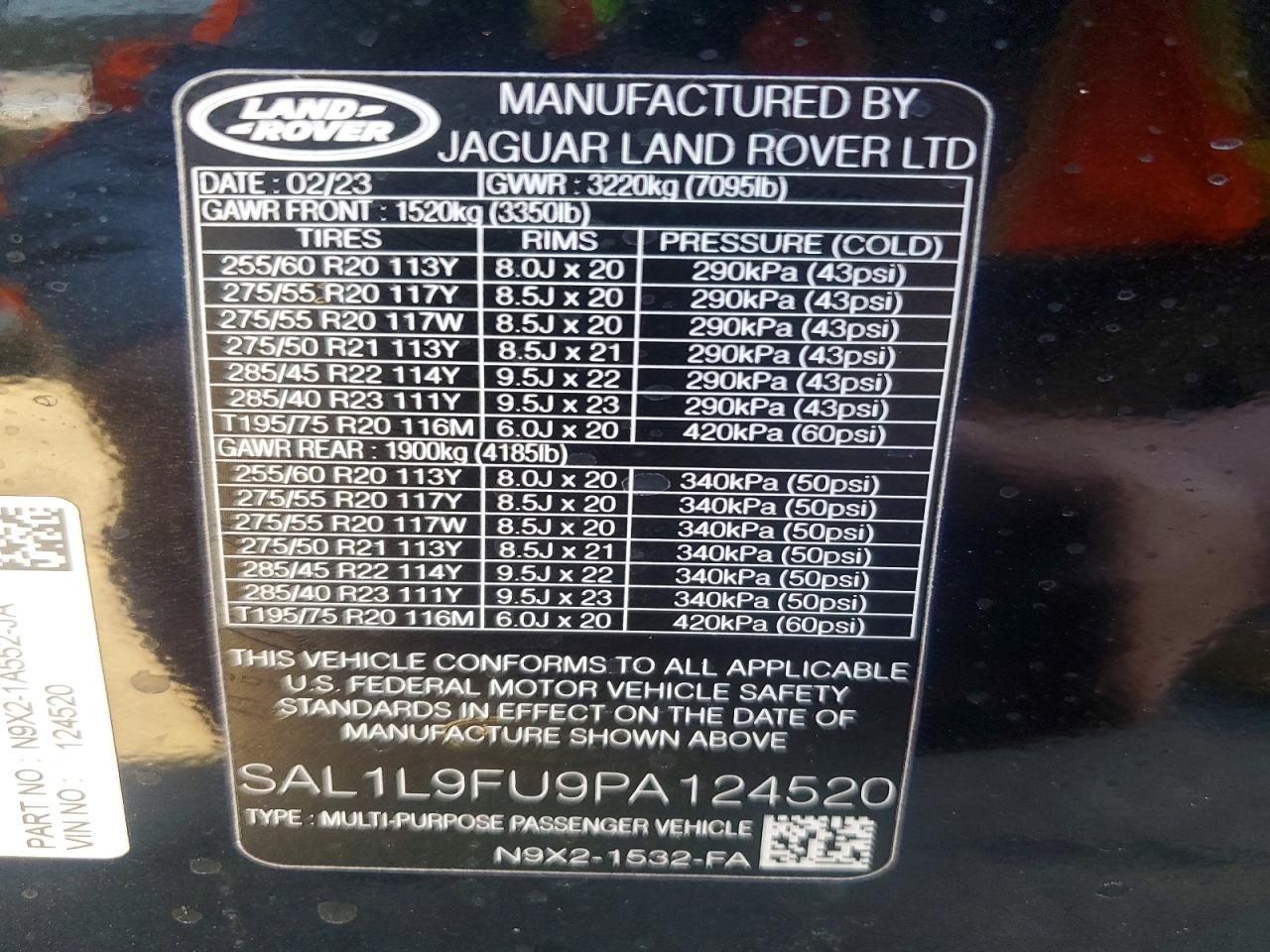 2023 LAND ROVER RANGEROVER