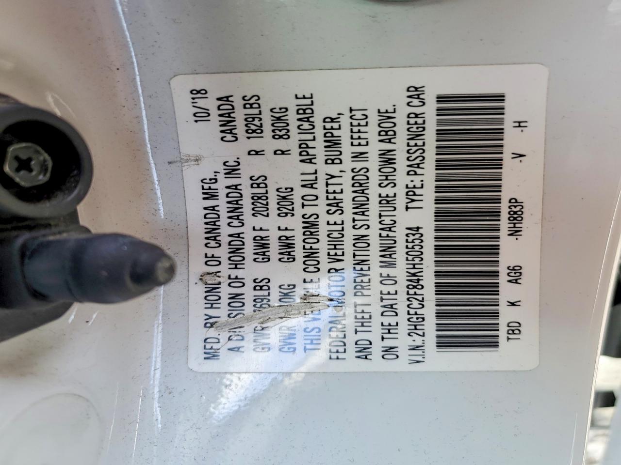 2019 HONDA CIVIC