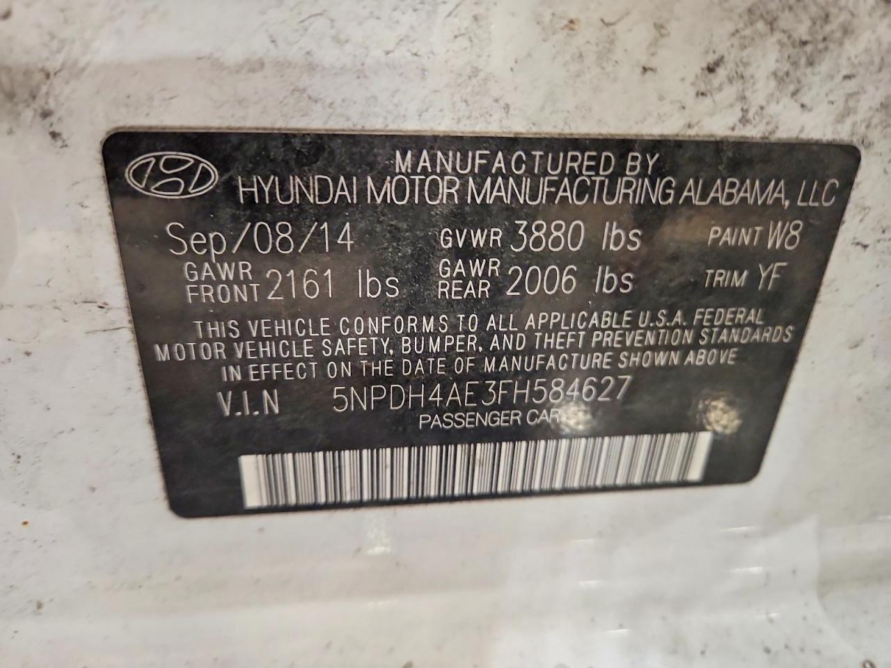 2015 HYUNDAI ELANTRA