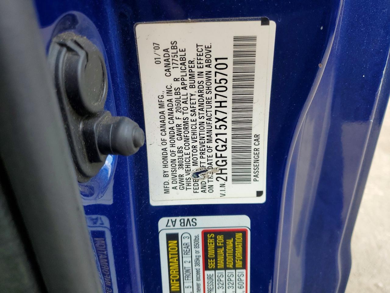 2007 HONDA CIVIC