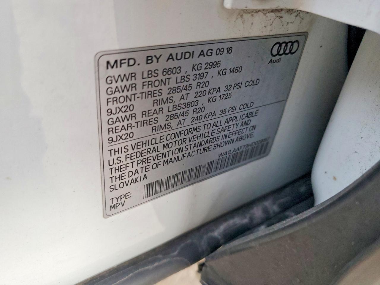 2017 AUDI Q7