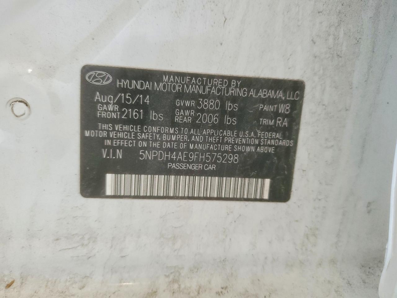 2015 HYUNDAI ELANTRA
