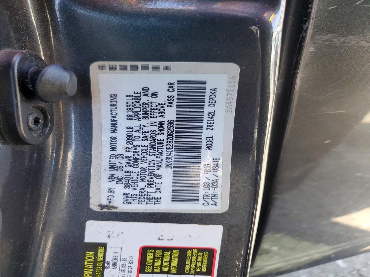 2009 TOYOTA COROLLA