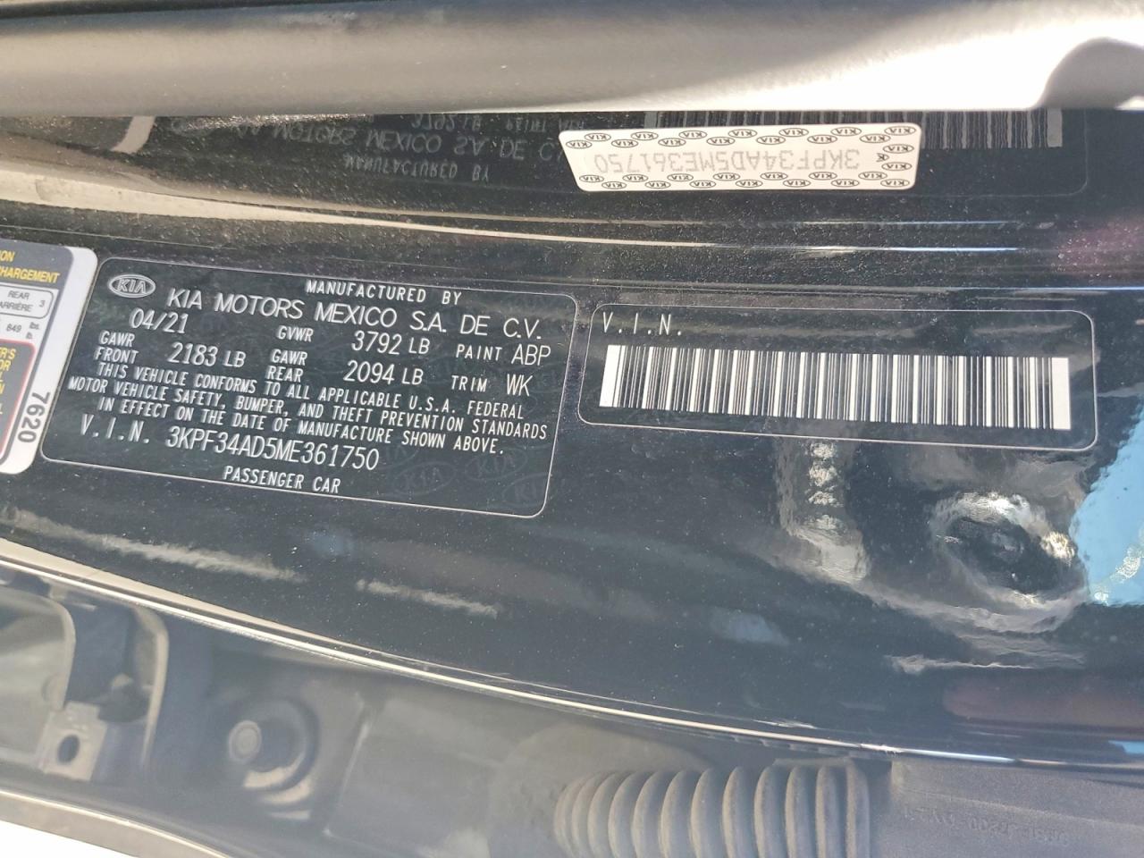 2021 KIA FORTE