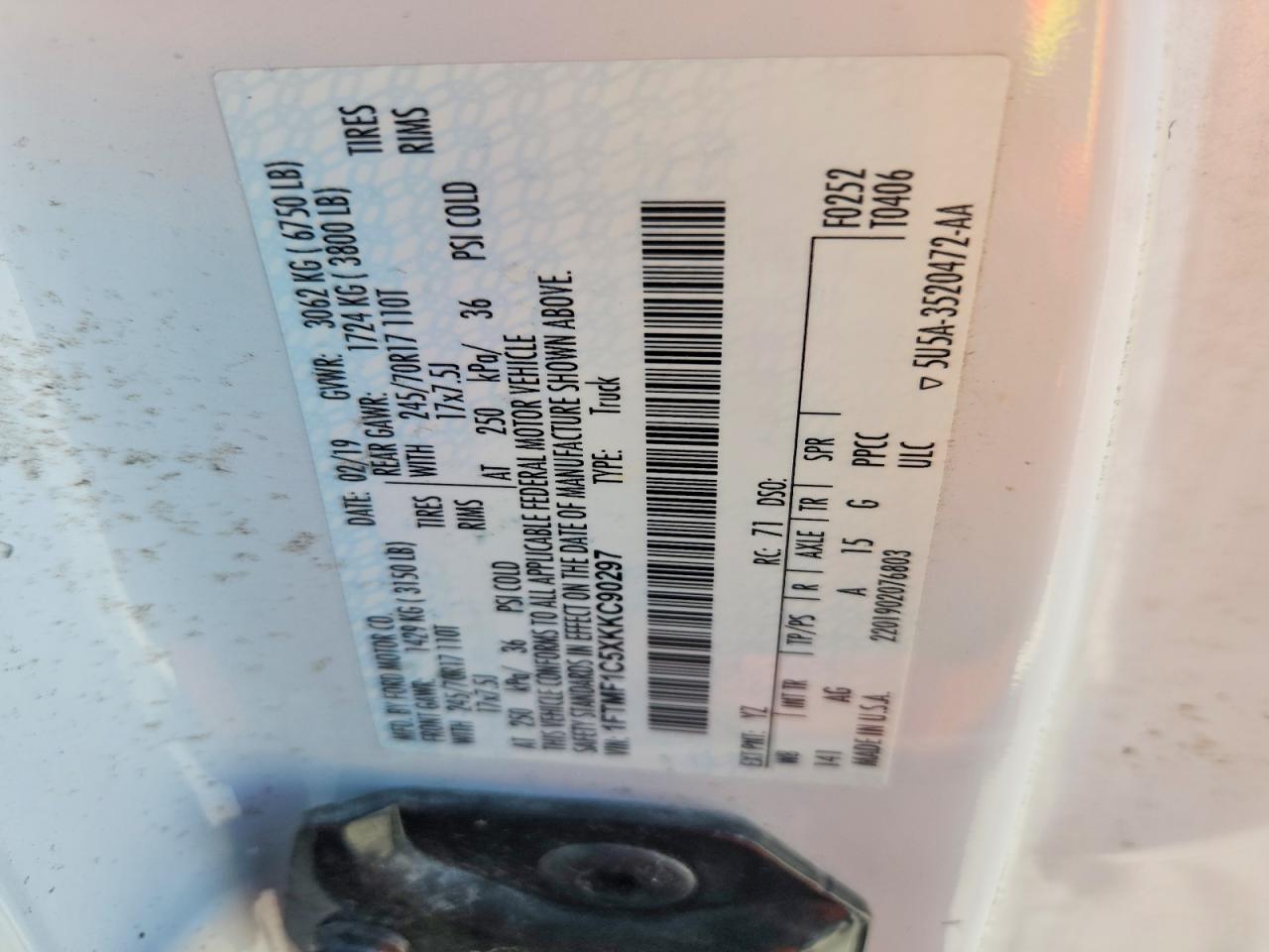 2019 FORD F150