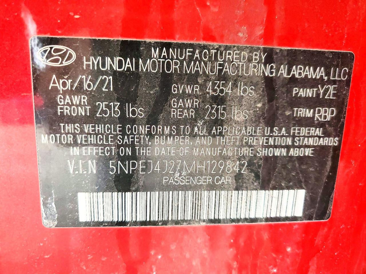 2021 HYUNDAI SONATA