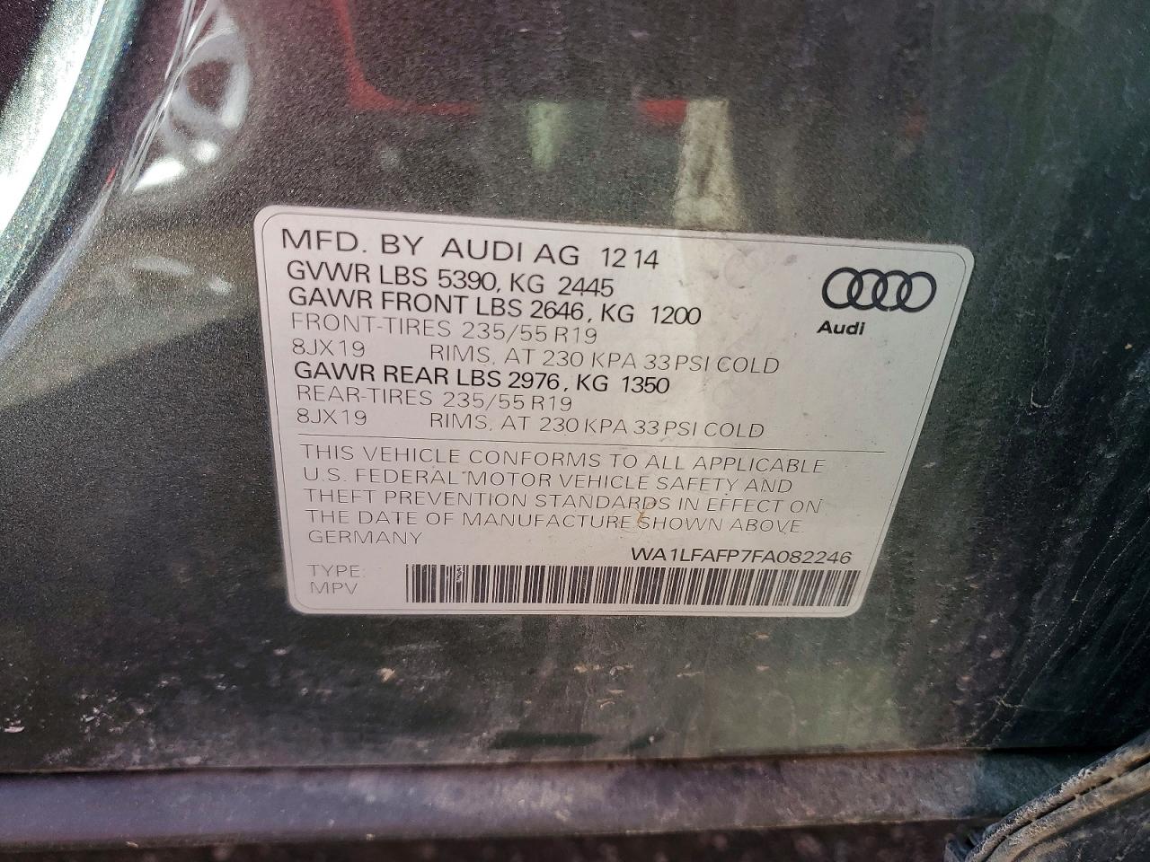 2015 AUDI Q5