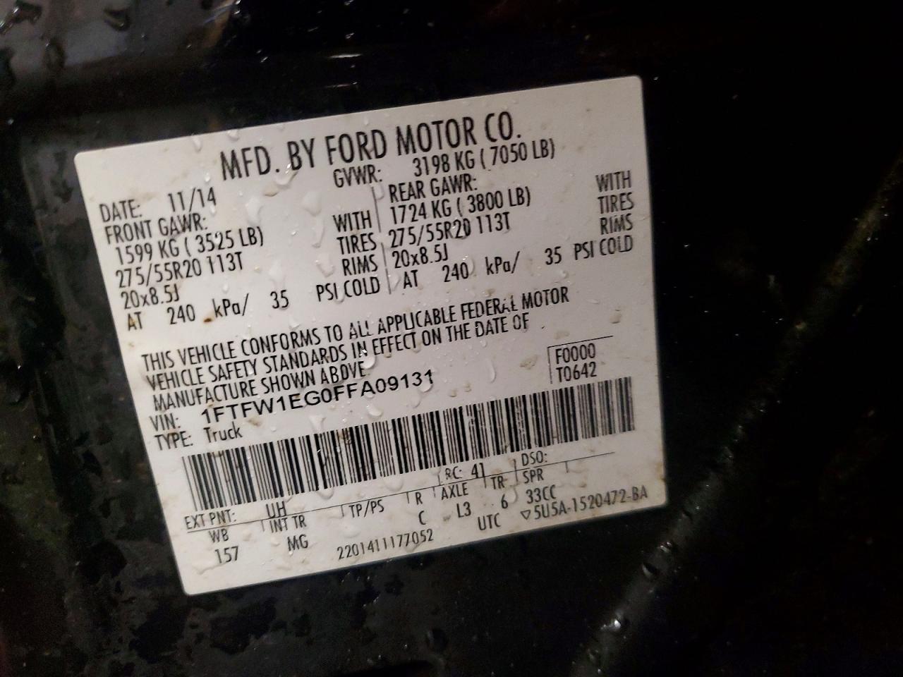 2015 FORD F150