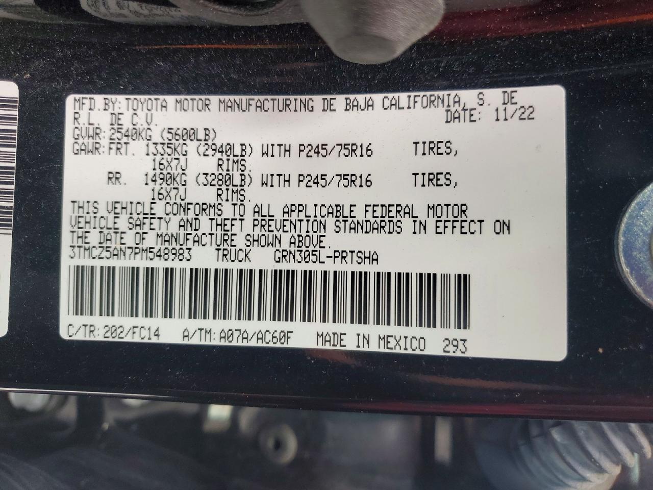 2023 TOYOTA TACOMA