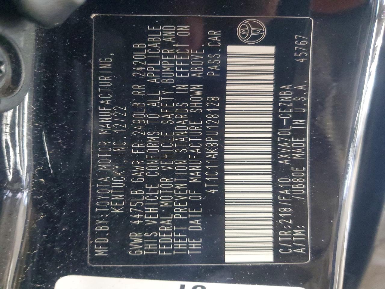 2023 TOYOTA CAMRY