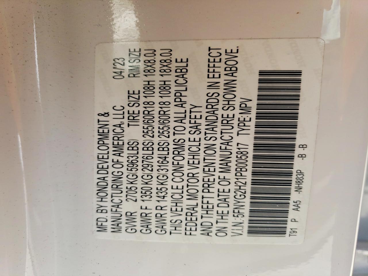 2023 HONDA PILOT