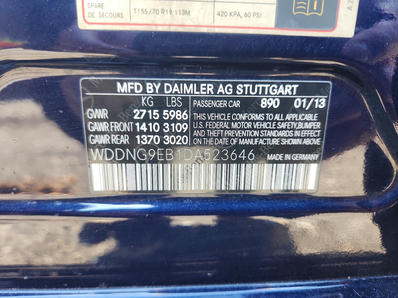 2013 MERCEDES-BENZ S-CLASS
