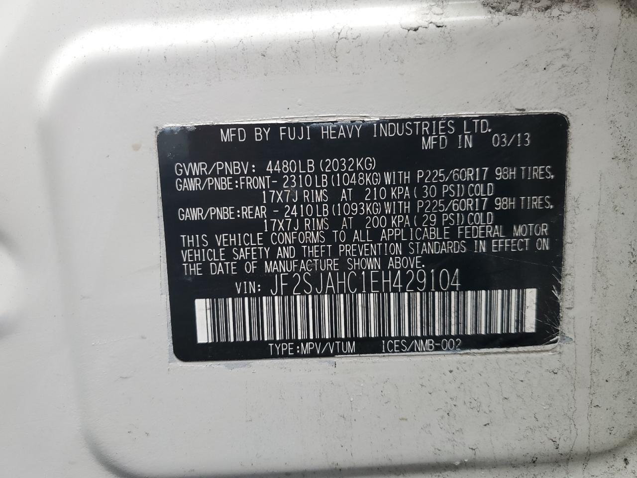 2014 SUBARU FORESTER