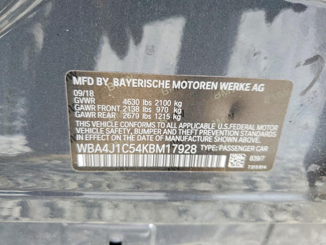 2019 BMW 4 SERIES