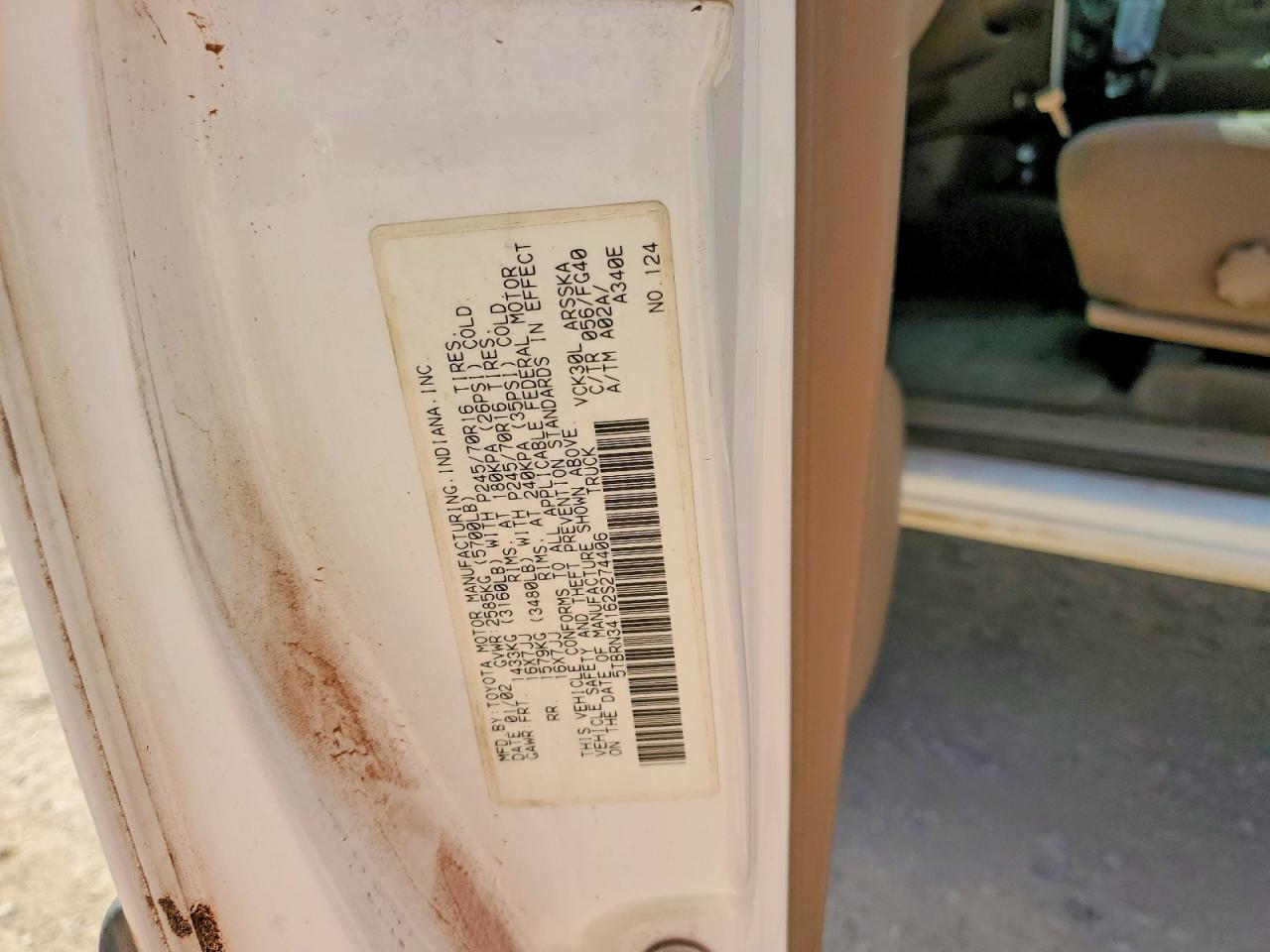 2002 TOYOTA TUNDRA