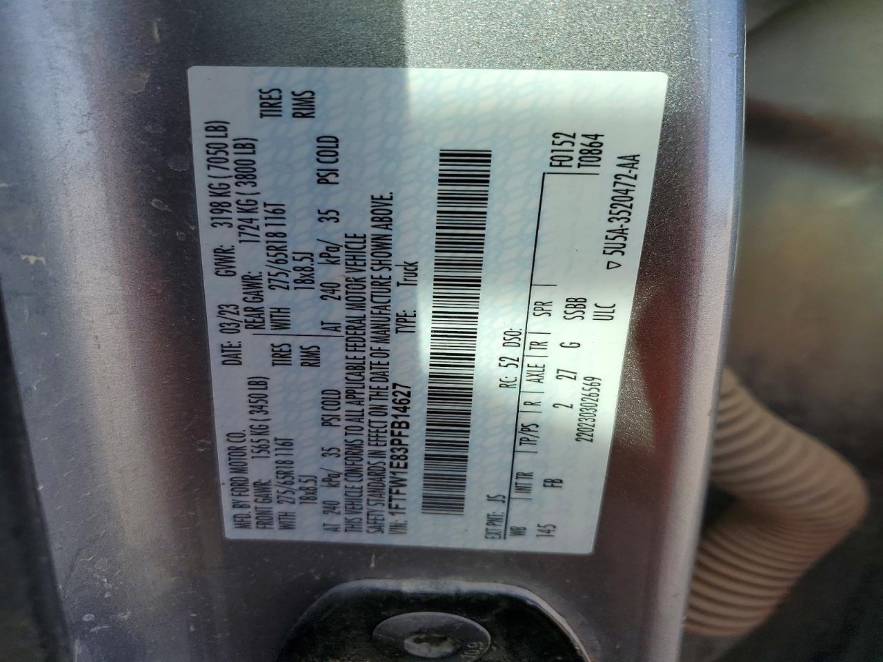 2023 FORD F150