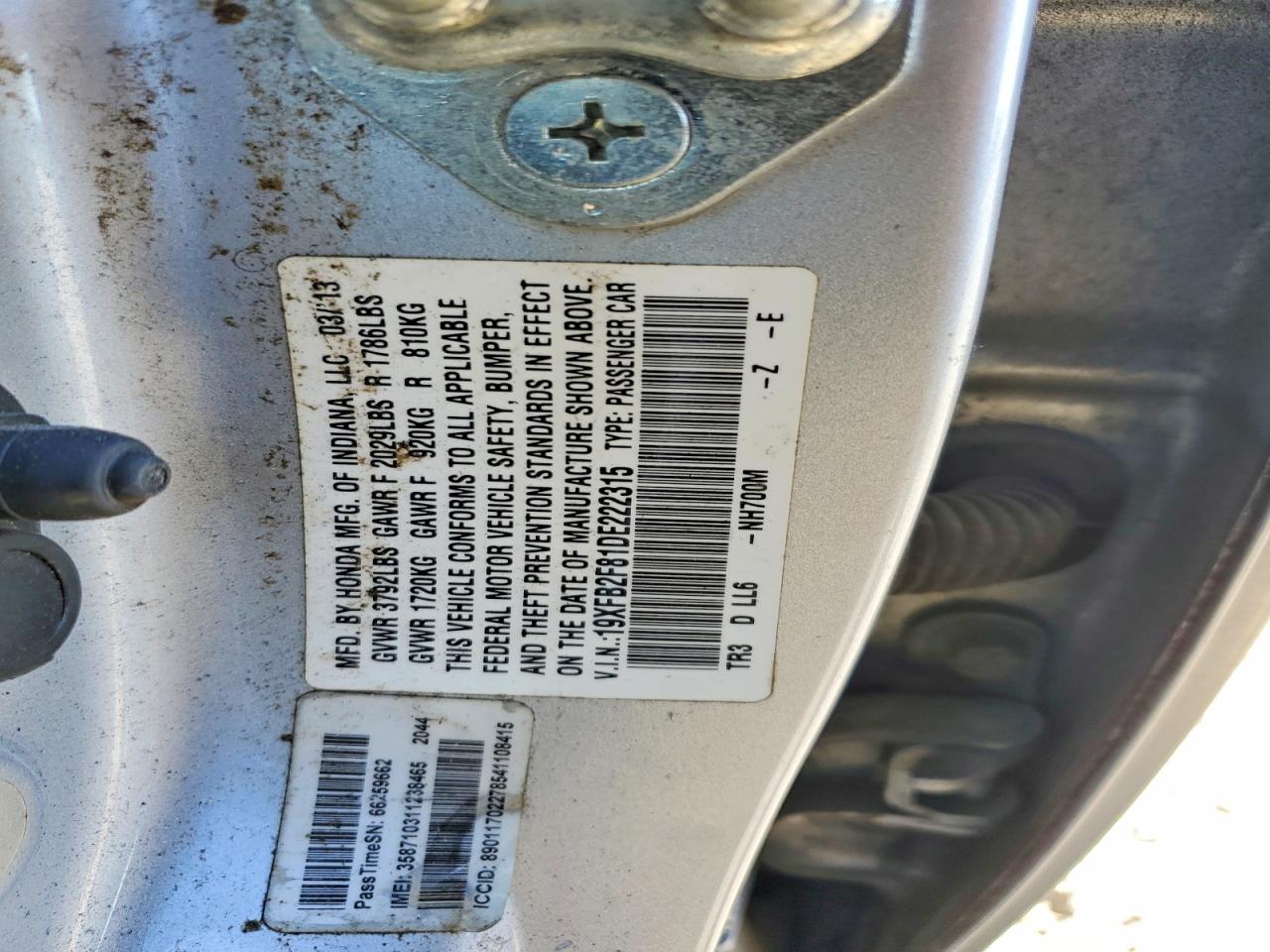 2013 HONDA CIVIC