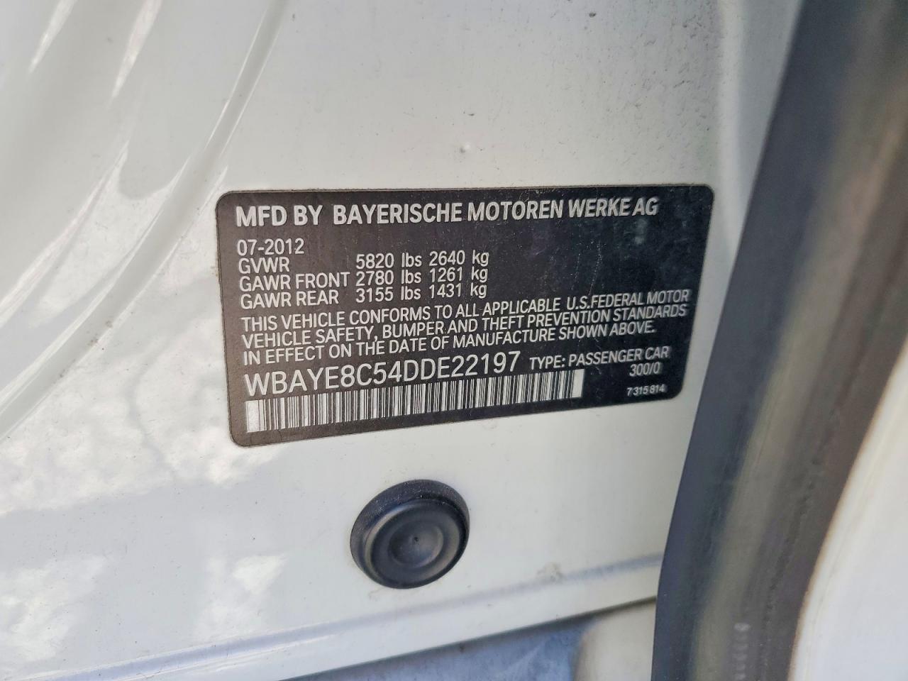 2013 BMW 7 SERIES