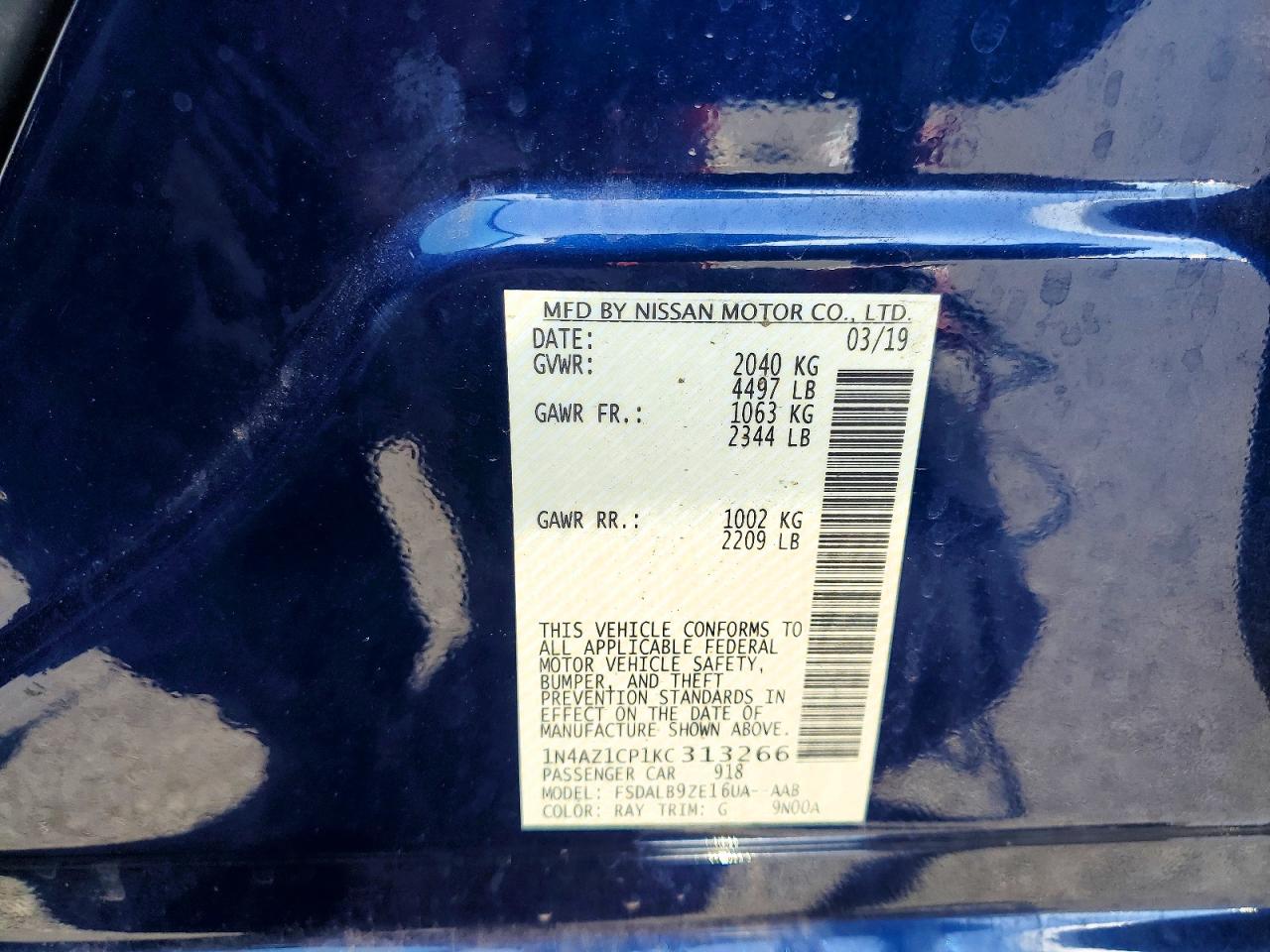 2019 NISSAN LEAF