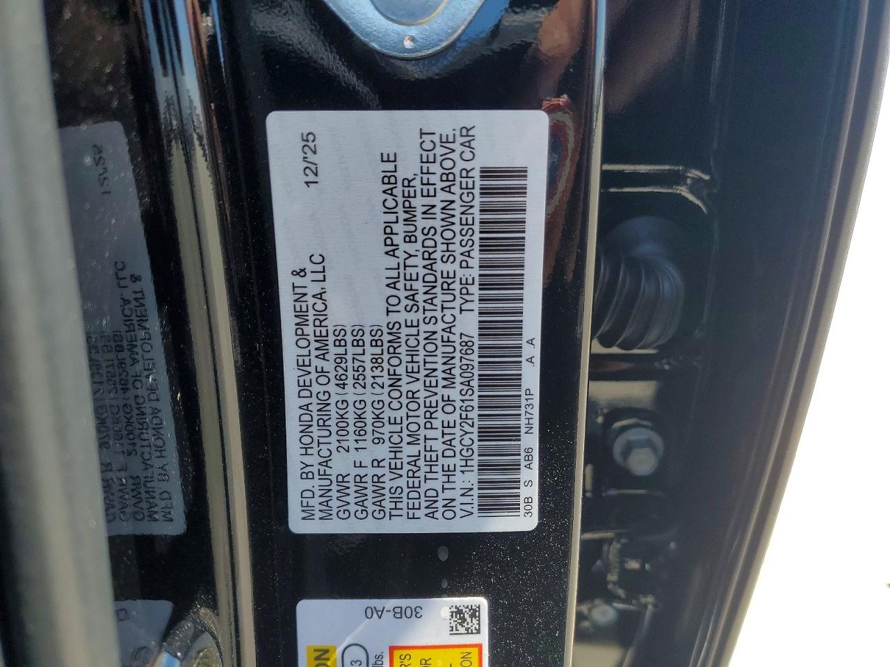 2025 HONDA ACCORD