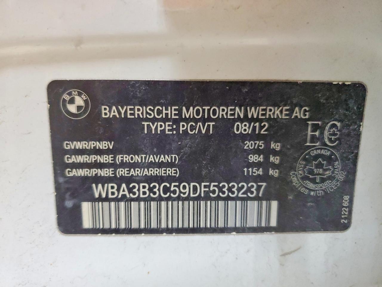 2013 BMW 3 SERIES
