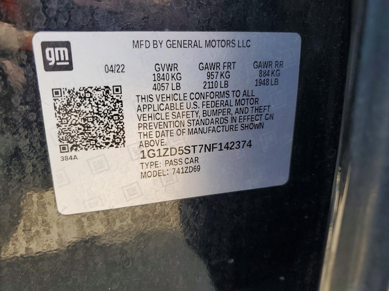 2022 CHEVROLET MALIBU