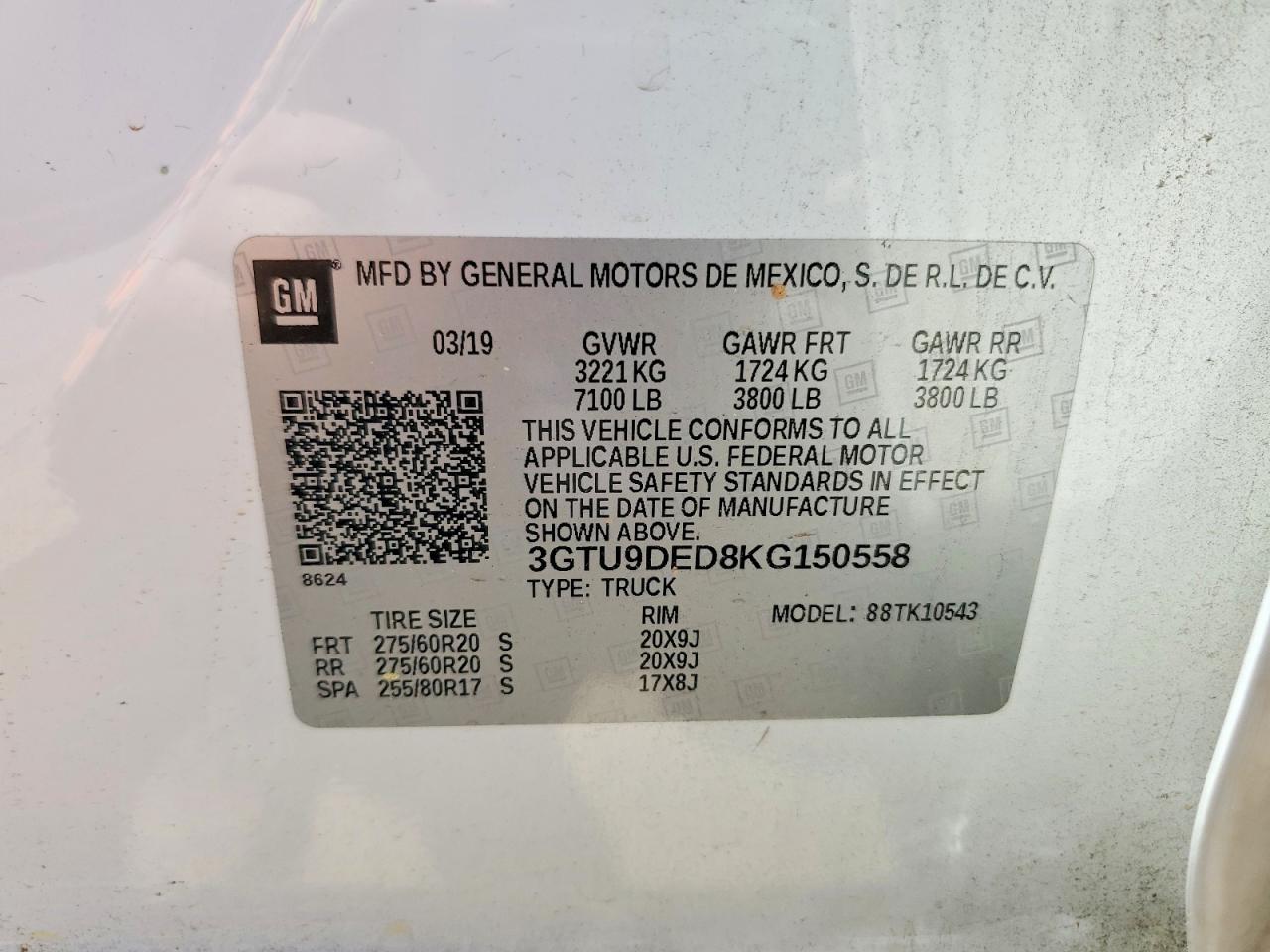 2019 GMC SIERRA