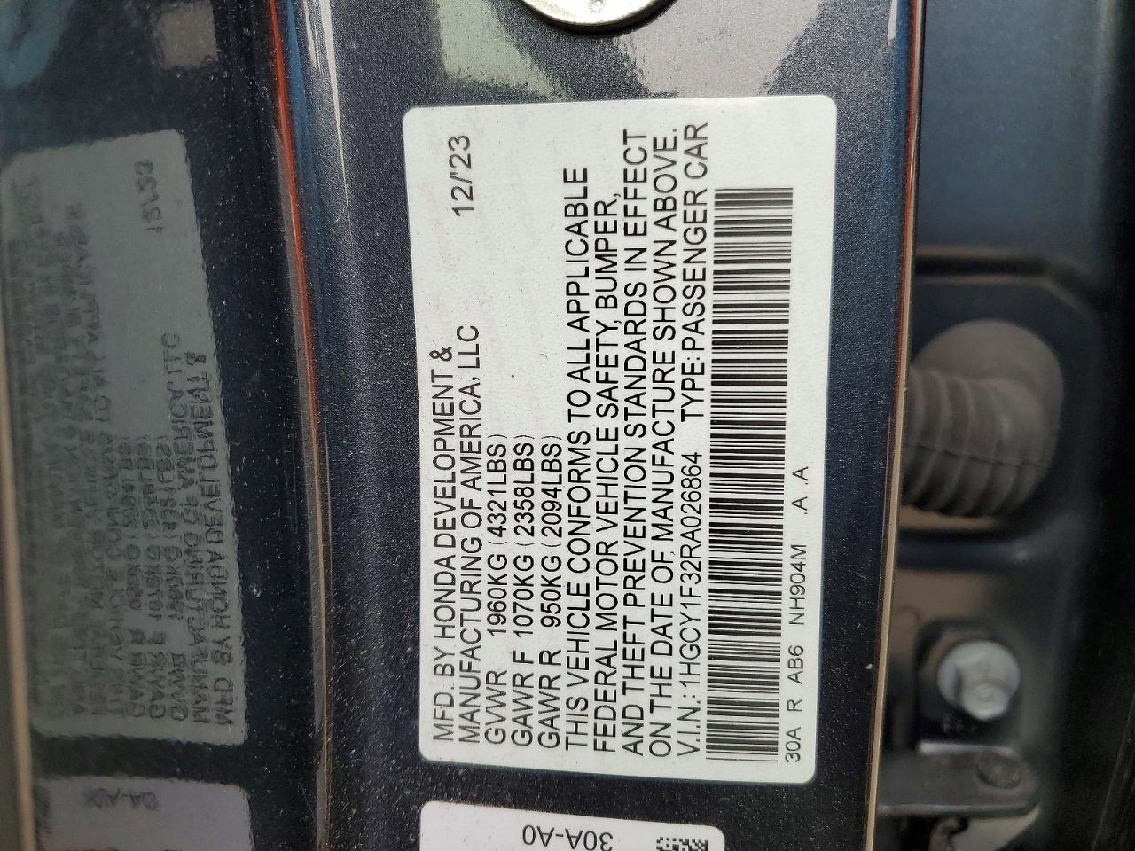 2024 HONDA ACCORD