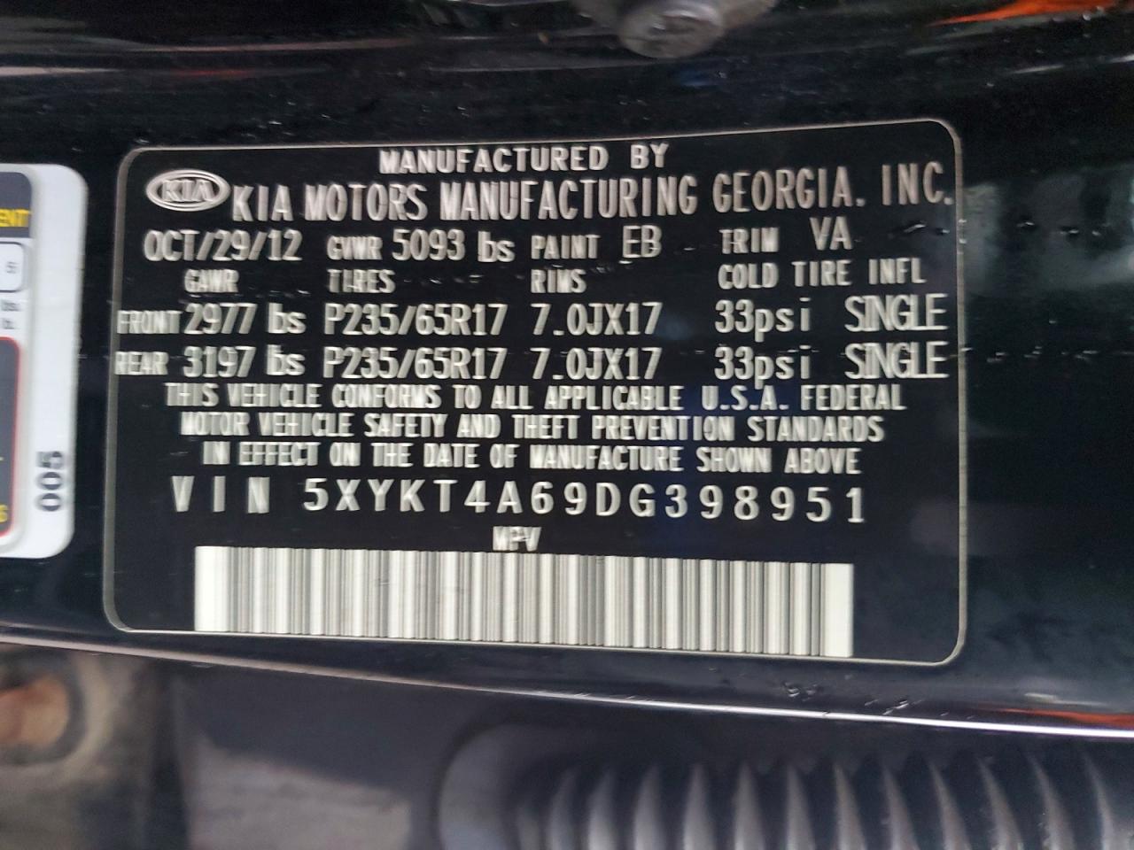 2013 KIA SORENTO