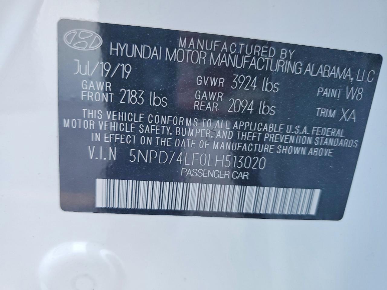 2020 HYUNDAI ELANTRA