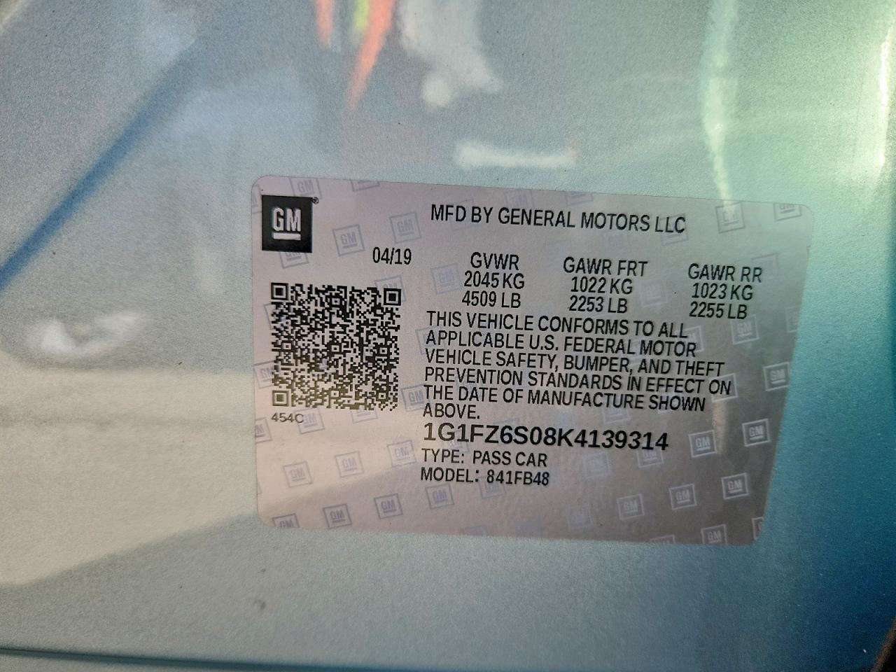 2019 CHEVROLET BOLT