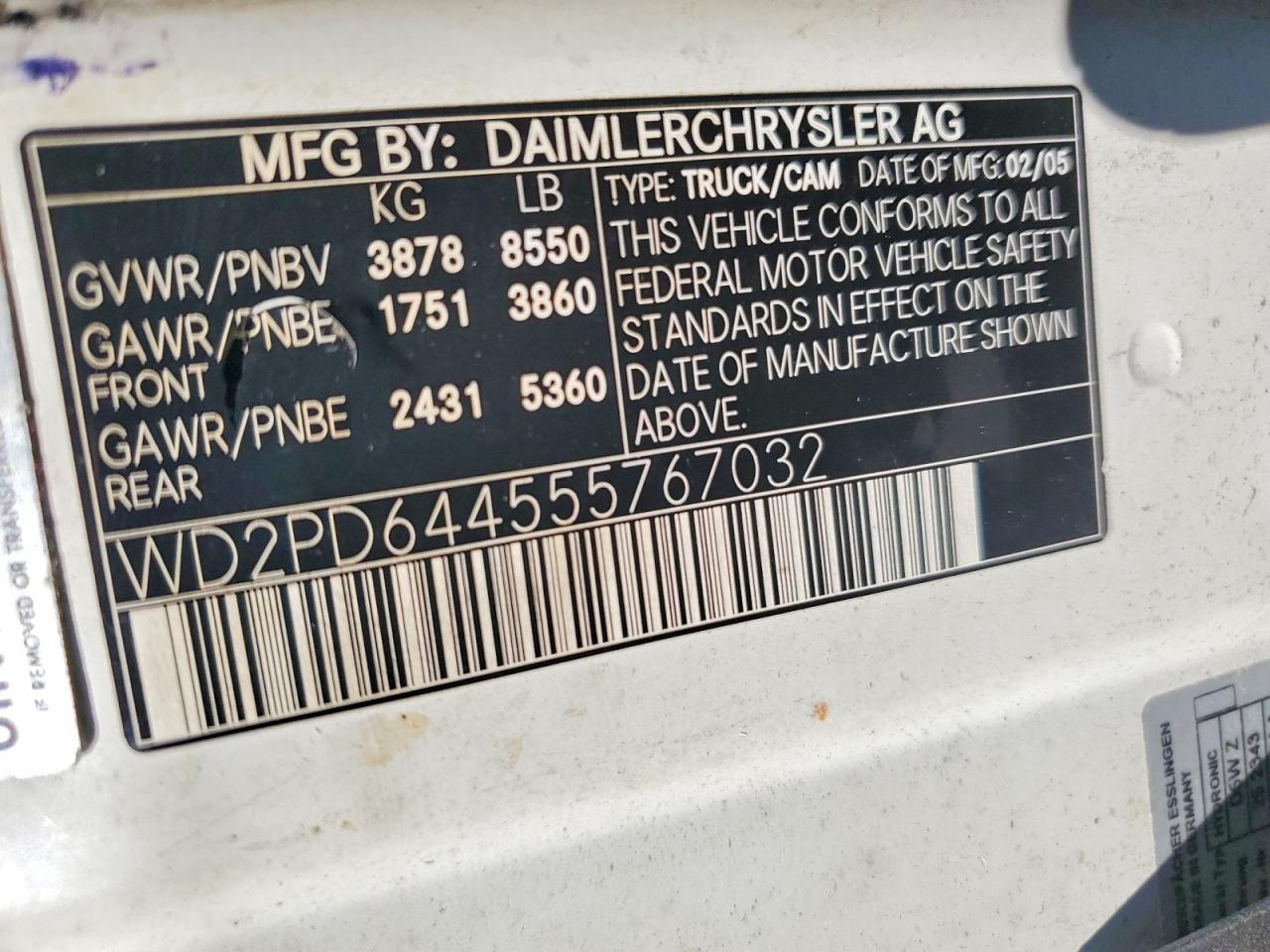 2005 SPRINTER ALL OTHER