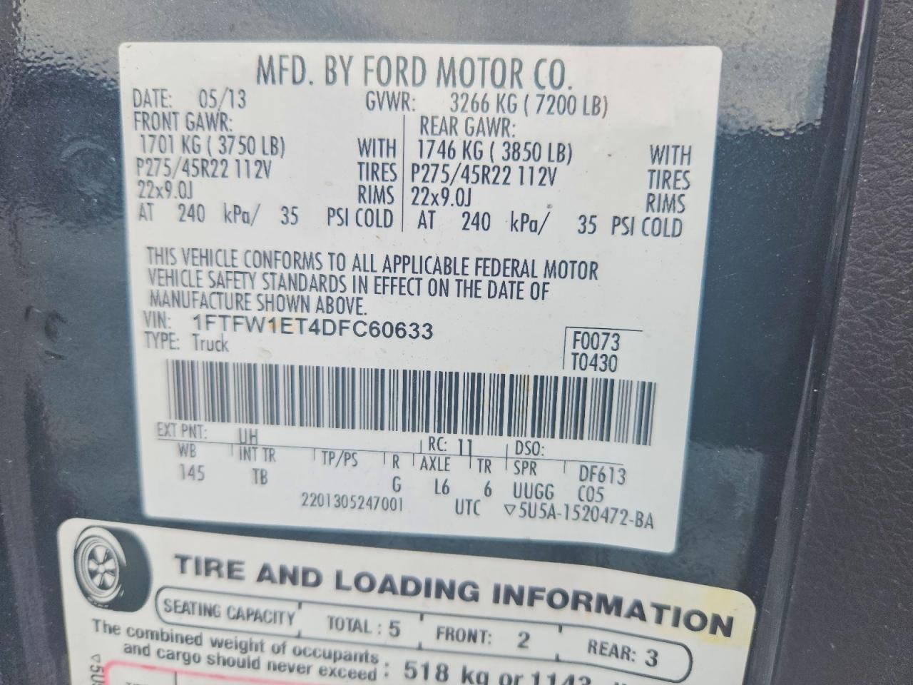 2013 FORD F150