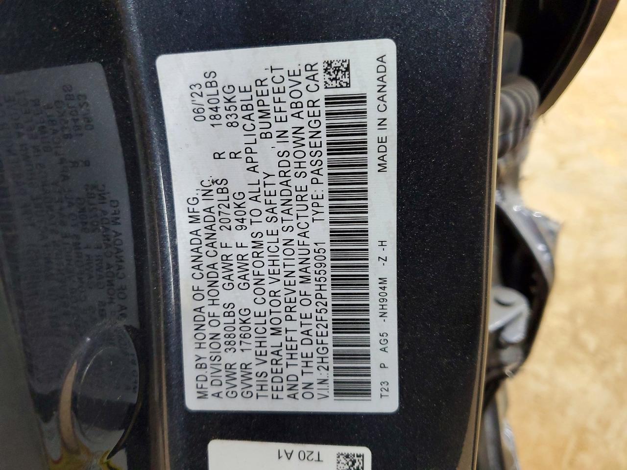 2023 HONDA CIVIC