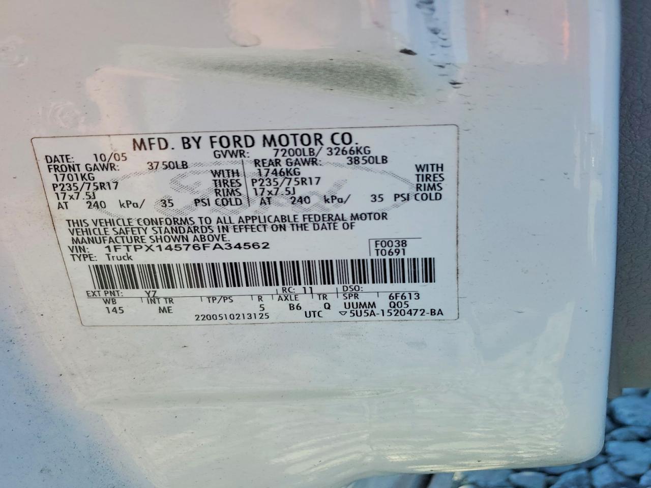 2006 FORD F150