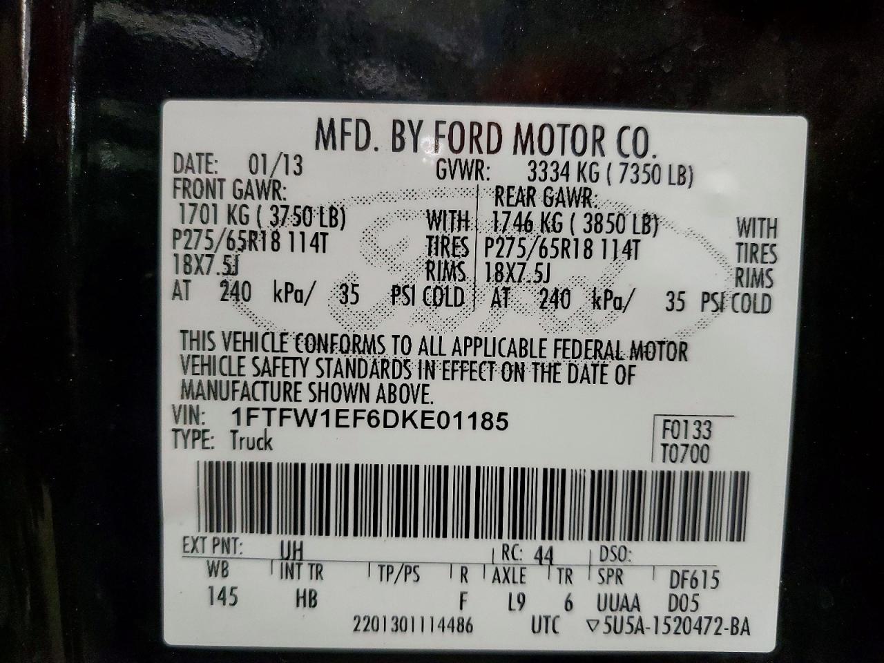 2013 FORD F150